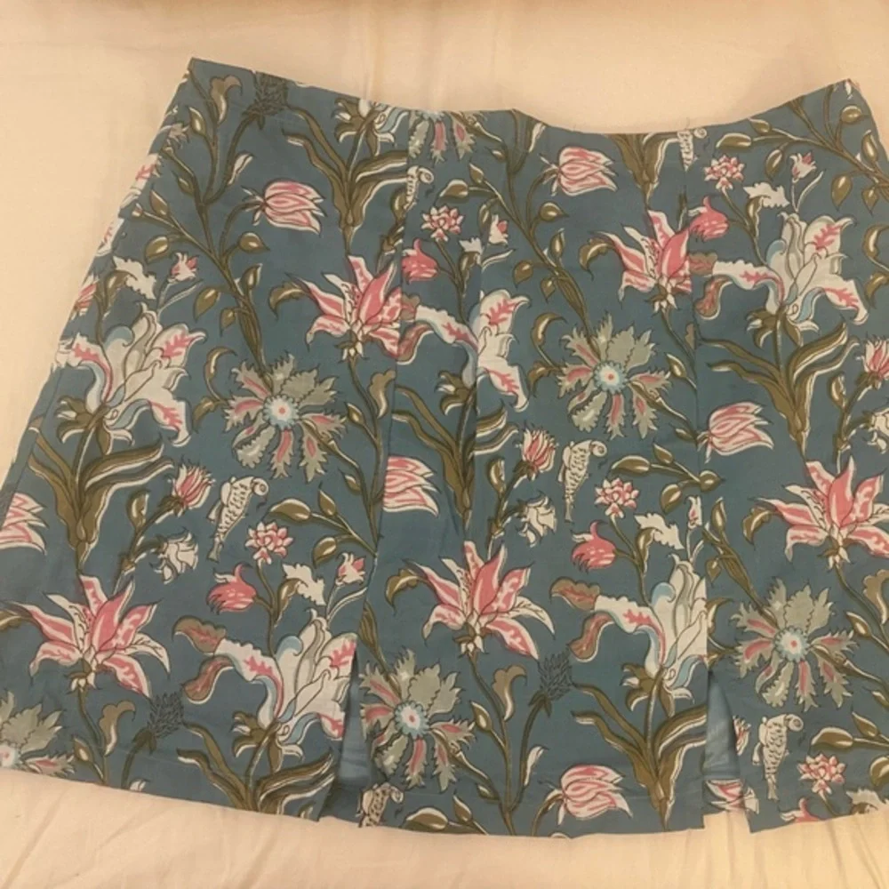 Side slit beautiful Indian print soft cotton skirt
